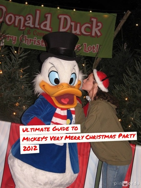 Kissing Scrooge at Mickey's Very Merry Christmas Party